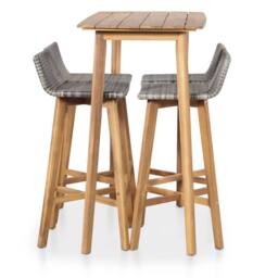 Berkfield Home 5 Piece Outdoor Dining Set Solid Acacia Wood in Brown - thumbnail 2
