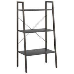Berkfield Home 3-Tier Standing Shelf Black 56x35x108 cm - Size: 56 x 35 x 108 cm - thumbnail 2
