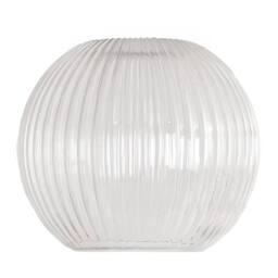 ValueLights Maddison Clear Ribbed Glass Globe Easy Fit Pendant Lamp Shade - thumbnail 2