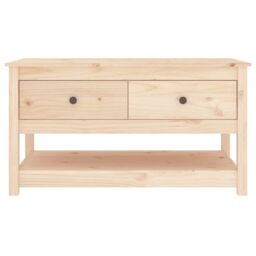 Berkfield Home Coffee Table 102x49x55 cm Solid Wood Pine in Brown - Size: 102 x 49 x 55 cm - thumbnail 3