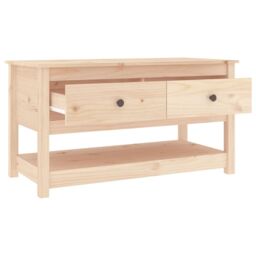 Berkfield Home Coffee Table 102x49x55 cm Solid Wood Pine in Brown - Size: 102 x 49 x 55 cm - thumbnail 5