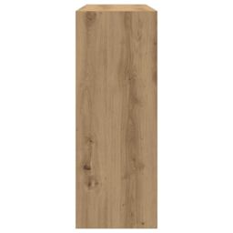Berkfield Home Console Table Artisan Oak 105x30x80 cm Engineered Wood in Brown - Size: 105 x 30 x 80 cm - thumbnail 5