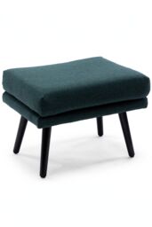 More4Homes Winslow Wing Back Fabric Occasional Button Back Armchair w Footstool in Dark Green - thumbnail 4