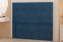 "Somnior Austin Plush Velvet 54"" Floor Standing Upholstered Divan Headboard in Navy - Size: Small Single"
