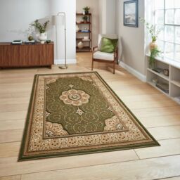 The Rug Shop UK Traditional Easy To Clean Stain-Resistant Area Rug in Green - Size: 200 cm x 290 cm - thumbnail 2