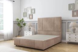 "Comfort Beds Arya Naples Divan Base 2 Drawers - 26"" Headboard-Footboard in Light Brown - Size: Small Double" - thumbnail 2