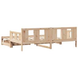 Berkfield Home Daybed with Trundle & Drawers without Mattress 80x200 cm in Natural - thumbnail 7