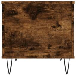 Berkfield Home Coffee Table Smoked Oak 60x44.5x45 cm Engineered Wood in Brown - thumbnail 7