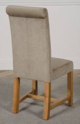 Thats Furniture Dakot 182 x 92cm Oak Large Dining Table & 8 Washington Fabric Chairs in Grey - Size: 182 x 92 cm - thumbnail 7