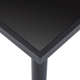 Berkfield Home Dining Table Black 160x80x75 cm Tempered Glass - Size: 160 x 80 x 75 cm - thumbnail 4