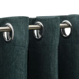 Berkfield Home Linen-Look Blackout Curtains with Grommets 2pcs Green 140x225cm - Size: 140x225 cm - thumbnail 3