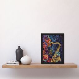 Artery8 Transcendent Saxophone Music Trippy Concept Art Framed Art Print - Size: A4 - thumbnail 4