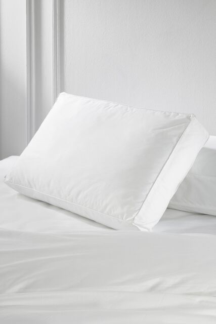 Snuggledown Hotel Side Sleeper Pillow - Firm Support, Deep Filled Cotton Box Pillow in White - image 1