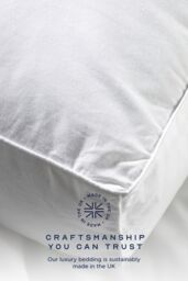 Snuggledown Hotel Side Sleeper Pillow - Firm Support, Deep Filled Cotton Box Pillow in White - thumbnail 5