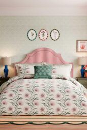 Sanderson 'Catherinae' Cotton Percale Duvet Cover Set in Cream - Size: Double - thumbnail 1