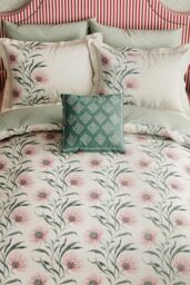 Sanderson 'Catherinae' Cotton Percale Duvet Cover Set in Cream - Size: Double - thumbnail 5