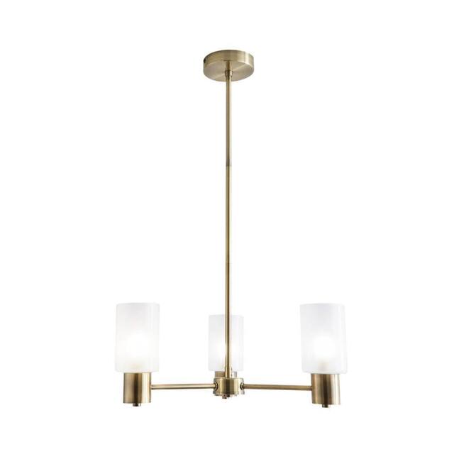 Pagazzi Maya 3-Light Antique Brass Semi-Flush Ceiling Light in Gold - image 1