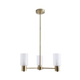 Pagazzi Maya 3-Light Antique Brass Semi-Flush Ceiling Light in Gold - thumbnail 3