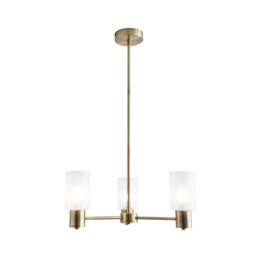 Pagazzi Maya 3-Light Antique Brass Semi-Flush Ceiling Light in Gold