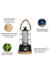 Harper Living Rechargeable Camping LED Water Resistant Lantern Long Life CCT in Black - thumbnail 3