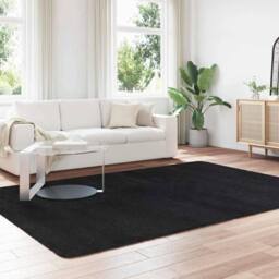 Berkfield Home Shaggy Rug High Pile NAVARRA Black 200x290 cm Polyester - Size: Medium - thumbnail 1