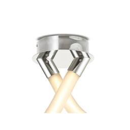 Netlighting Armonia Semi Flush Ceiling Bow 50W LED 3750lm Chrome Frosted Acrylic in White - thumbnail 4