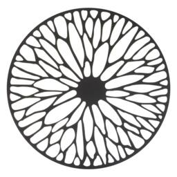Orsina Medium Black Floral Metal Wall Art, Modern Artwork For Contemporary Homes, Metal Wall Decor, Flower Artwork - thumbnail 1