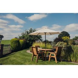 Churnet Valley Garden Furniture Ltd Valley Round 4XC Set - Min. Assembly Required - Set of Cushions Inc in Brown - thumbnail 6