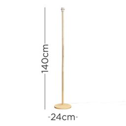 ValueLights Triston Wood Floor Lamp Base in Brown - thumbnail 4