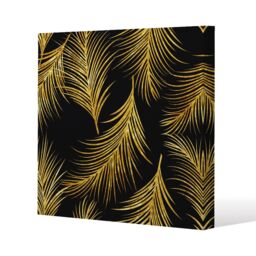 Benjamin Tate Design Golden Tropical (Canvas Print) / 90 x 90 x 4cm in Natural - Size: 90 x 90 x 4 cm - thumbnail 1