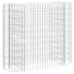 Berkfield Home Durable Gabion Raised Bed Galvanised Iron 120x50x100 cm in Silver - Size: 120 x 50 x 100 cm - thumbnail 3