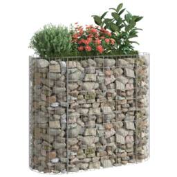 Berkfield Home Durable Gabion Raised Bed Galvanised Iron 120x50x100 cm in Silver - Size: 120 x 50 x 100 cm - thumbnail 7
