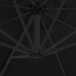 Berkfield Home Cantilever Umbrella with Steel Pole Black 300 cm - thumbnail 6