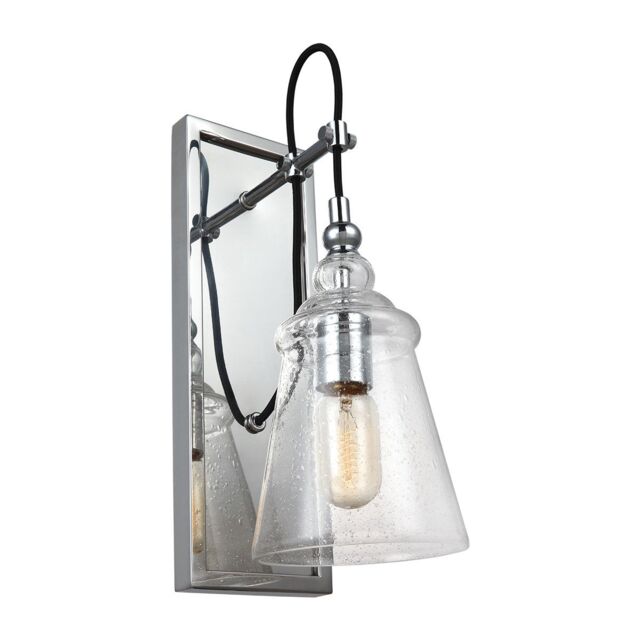 Netlighting Feiss Loras 1 Light Wall Light Chrome in Grey - image 1