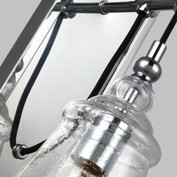 Netlighting Feiss Loras 1 Light Wall Light Chrome in Grey - thumbnail 2