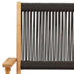 Berkfield Home Beautiful Folding Garden Chairs 4 pcs Black Solid Wood Acacia - thumbnail 9