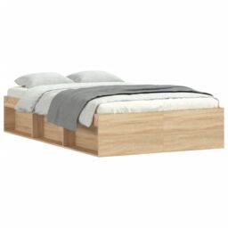 Berkfield Home Bed Frame Sonoma Oak 120x190 cm Small Double in Brown - thumbnail 2