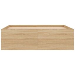 Berkfield Home Bed Frame Sonoma Oak 120x190 cm Small Double in Brown - thumbnail 6