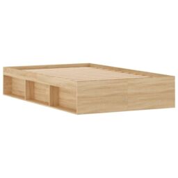 Berkfield Home Bed Frame Sonoma Oak 120x190 cm Small Double in Brown - thumbnail 5