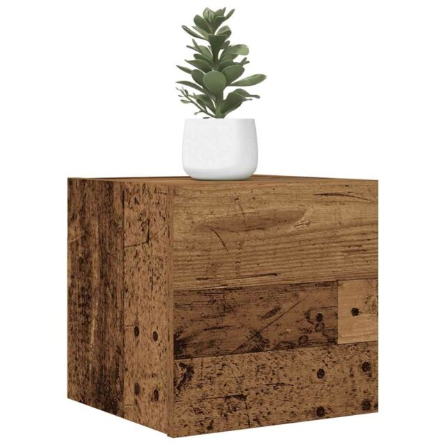 Berkfield Home Wall Mounted TV Cabinet 2 pcs Old Wood 30.5x30x30 cm in Brown - image 1