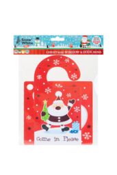 VFM e-Store Santa Stop Here Window & Door Signs X 1 28cm x 21. 5cm x 2cm Red - Size: 5 cm x 2 cm - thumbnail 1