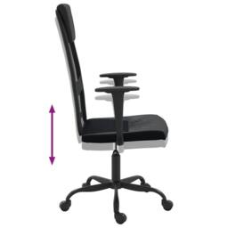 Berkfield Home Office Chair Black Mesh Fabric & Faux Leather - thumbnail 6
