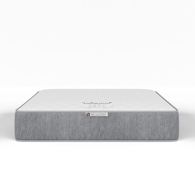 DS Living Luxe Medium Pocket Sprung Essentials Mattress in Grey - Size: Small Double - image 1