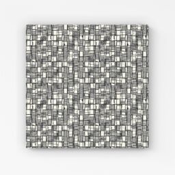 "Warren Reed - Designer Irregular Sketched Block Textured Canvas in Grey - Size: W16"" x H16""" - thumbnail 1