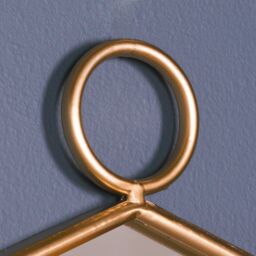 Glasstone Gold Rectangular Hook Wall Mirror - thumbnail 5