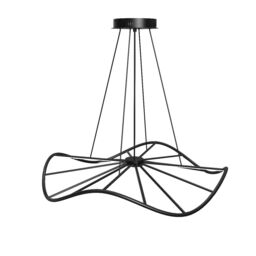 CGC Lighting Paraplu 1 Wave 90cm Matt Black LED Ceiling Pendant Light Chandelier - thumbnail 6