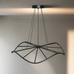 CGC Lighting Paraplu 1 Wave 90cm Matt Black LED Ceiling Pendant Light Chandelier - thumbnail 5