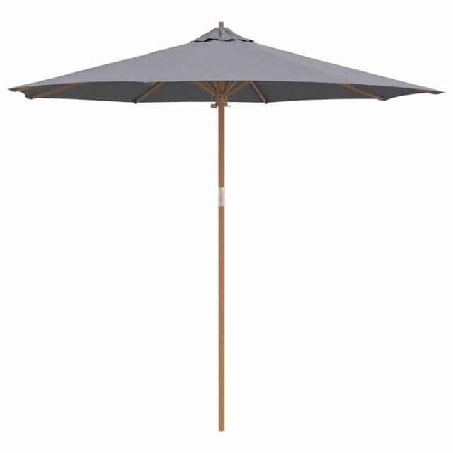 Berkfield Home Garden Parasol - Dark Grey, 270x260 cm, Bamboo in Grey - Size: 270x260 cm - image 1