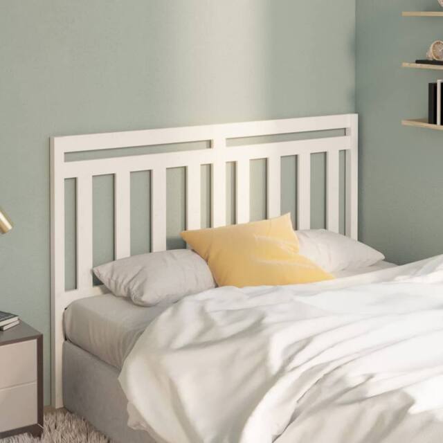 Berkfield Home Bed Headboard White 166x4x100 cm Solid Wood Pine - Size: 166 x 4 x 100 cm - image 1
