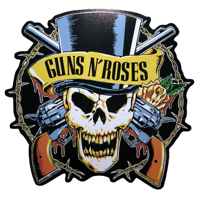 Guns N Roses Top Hat Fridge Magnet in Black